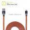 MFi 8 pin braided usb cable PU cable for charging and data transimission