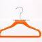 flocked short fancy clothes hanger with shoulder pads