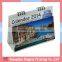 Different shape full colour printing calendar design desk calendar