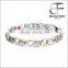 Heart Shaped Germanium Titanium Steel Sports Energy Bracelet Black Plated for Ladies