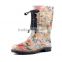 Colorful Print Rubber Boot Type Fashion Rain Boot