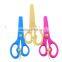 High Quality beautiful Safety plastic handle craft kids scissors,wholesale low prices school scissors