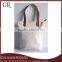 Blank Canvas Tote Bag With Leather Handle