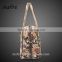 China export wholesale women brand designer leisure bear print canvas handbag