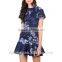 Latest Gorgeous Fashion Blue Porcelain Dress Designs for Ladies