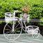 Wrought iron vintage bicycle plant stand wedding decoration