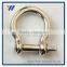 Rigging hardware Australian type screw pin bow shackle