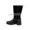 Guangzhou H009-F-2C Wholesale Girls Black Over Knee Snow Boot Shoes