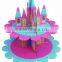 2 tire corrugated paper printed decorative cake stand for party