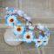 popular Light Blue artificial flower hair wreath for wedding &bridal hair crown decoration