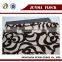 Floral Pattern Black white new design Manufacutrer China Textiles linen flocking fabric