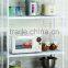 4 Tier Mesh Metal Storage Rack Kitchen Cabinet Powder Coating White