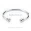 Women's New Arriva Cheap Silver Plated Open Double Beads Bangle for Best Gift