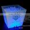 Plastic square led ice bucket for beer promotion