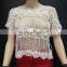 Women's Crochet Tops Short-sleeved Lace Shirt Good Quality Summer Lace Tops
