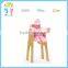 Wholesale high quality mini wood baby doll high chair wooden educational toy for sale