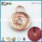 Round Embossed Brand Logo Rose Gold Metal Hang Tag