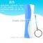 Free logo key chain Slim waist shape power bank 2000mah for cellphone