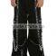 Baggy bondage gothic cyber jeans chain rave shorts fetish pants (ROCK016)
