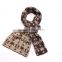 Male Plaid Cotton Knitted Winter Scarf