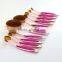 Synthetic Hair Pink Hot Selling Oval Makeup Brush Set 10pcs Manufacturer