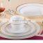 Royal design porcelain 45pcs dinner set gold rim dinnerware, plate and bowl