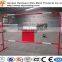 red powder coating crowd control barriers temporary fence with reflactive stripes for france market