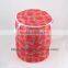 Wholesale Hot Sell Folding Fabric Material Storage Barrel Printing Flower