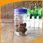 300ml PET Clear Plastic Medicinal Herbs Bottle With Blue Screw Lids