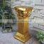 Polyresin Golden Europe Style Wedding Decoration Square Pillars Design