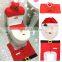 Best-selling Indoor Christmas decoration bathroom toilet seat cover,santa toilet seat cover and rug set