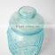 turquoise glass oul food grade container with glass seal lid