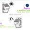 2 years warranty 6LED solar sensor security light with high sensitivity