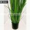 2017 Wholesale Nearly Nature Artificial Grass Synthetic Onion Grass with Orchid in Pot Fake Grass for Indoor Decoration