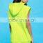 sports wear Unisex deep armholes Sleeveless drawstring hood Hoodie Sports Vest With Kangaroo Pocket