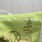 customized classical green color gragrance dust drawstring bag with logo golden