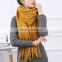 2017 wholesale new stock solid ladies pashmina scarf