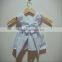 New Design Baby Princess Dress Infant Girl Plain White Wear Ruffle Sleeve Baby Boutique Clothing