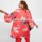 VARIOUS COLORS floral print ladies elegant long sleeve kimono
