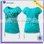 100% cotton slim fit crewneck custom women t shirt