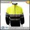 Men's top two-color high visibility polar jacket safety sweatshirt with reflective tapes