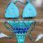 Brazil Style Lace-up Tassel 2 Piece Bathing Suit Triangle Bikini Beach Swimwear