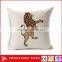 Home decoration lion print office back support cushion pillow polyester
