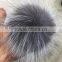 YR1042 Real Silver Fox Fur Pom Pom for Shoes Decorations