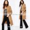 New arrival winter suede coat 100% Leather suede fabric ladies long winter coats for women