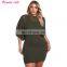 5 Color All Have In Stock Women Plus Size Chiffon Layered Bodycon Dress