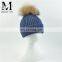 Headband Warm Fur Pom Pom Hat Wholesale Baby Knitting Crochet Hat