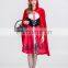 2017 Christmas Gothic Red Cosplay Dress Sexy Women Costumes Halloween