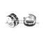 Wholesale fashion cool degisn earrings for men stainless steel black hoop earrings