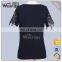 Guangzhou Factory Fashion Lace Sleeve Flying Bird Printed Women's T Shirts